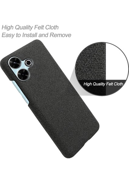 Xiaomi Redmi 13 4g Kılıf Kumaş Dokusu Çizilmez Koruyucu Pc Telefon Kapağı-Siyah Için (Yurt Dışından) fırsatları