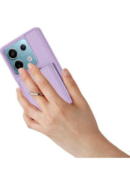 Xiaomi Poco X6 5g Kılıf Çizim Tipi Kart Yuvaları Litchi Doku Deri Arka Kapak Halkalı Kickstand-Mor (Yurt Dışından) indirimleri