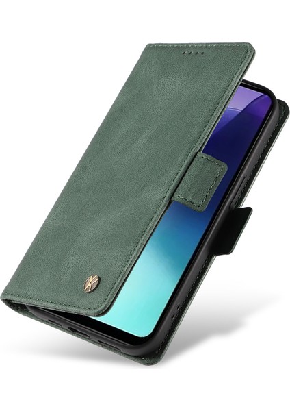 Xiaomi Redmi Için 14C 4g Kılıf Pu Deri Cüzdan Telefon Kapağı Cilt Dokunmatik Duygu-Yeşil (Yurt Dışından)