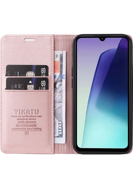 Xiaomi Redmi Için 14C 4g Kılıf Standı Deri Telefon Kapağı Güçlü Manyetik Kapatma-Gül Altın (Yurt Dışından) modelleri