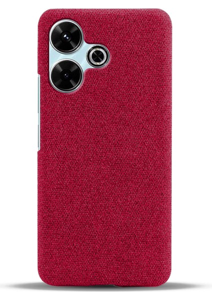 Xiaomi Redmi 13 4g Kılıf Kumaş Dokusu Çizilmez Koruyucu Pc Telefon Kapağı-Kırmızı (Yurt Dışından) modelleri