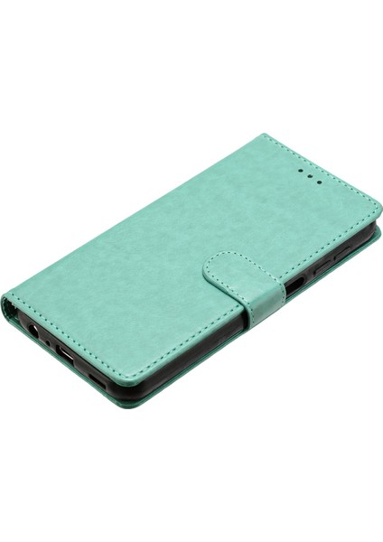 Xiaomi Redmi Note 13 Pro 5g Deri Telefon Kılıfı Cüzdan Standı Kapağı ile Kullanışlı Askı-Yeşil (Yurt Dışından)