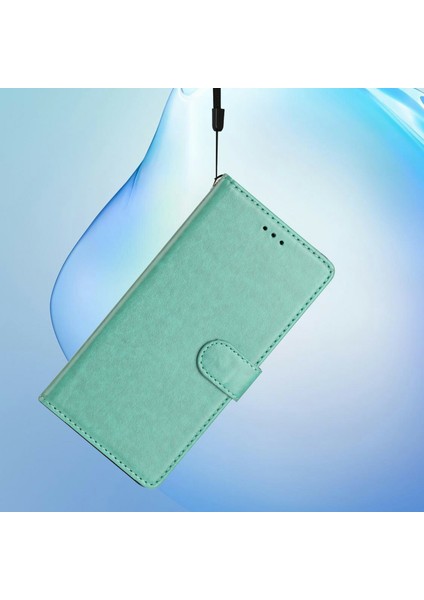 Xiaomi Redmi Note 13 Pro 5g Deri Telefon Kılıfı Cüzdan Standı Kapağı ile Kullanışlı Askı-Yeşil (Yurt Dışından)