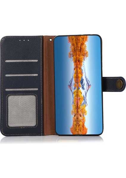 Xiaomi Redmi Note 13 Pro 4g Kılıf Hakiki Inek Derisi + Tpu Standlı Telefon Kapağı-Mavi (Yurt Dışından) fırsatları
