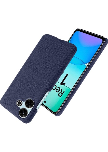 Xiaomi Redmi 13 4g Kılıf Kumaş Dokusu Çizilmez Koruyucu Pc Telefon Kapağı-Mavi Için (Yurt Dışından) fiyatları