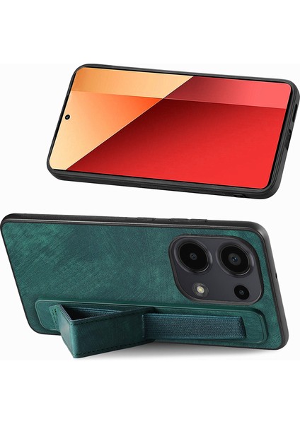D11 Xiaomi Poco M6 Pro 4g Kılıf Bileklik Deri+Tpu Telefon Kapağı-Yeşil (Yurt Dışından) modelleri