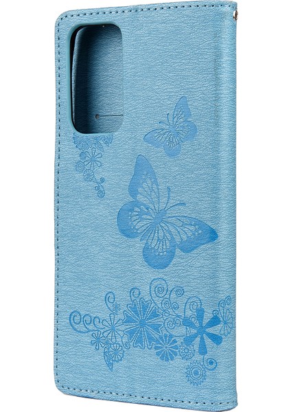 Baskı Desenli Deri Cüzdan Telefon Kabuğu Için Xiaomi Mi 10T 5g/mi 10T Pro 5g-Mavi (Yurt Dışından) modelleri