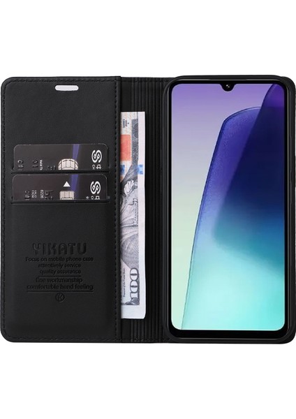 Xiaomi Redmi Için 14C 4g Kılıf Standı Deri Telefon Kapağı Güçlü Manyetik Kapatma-Siyah (Yurt Dışından) modelleri