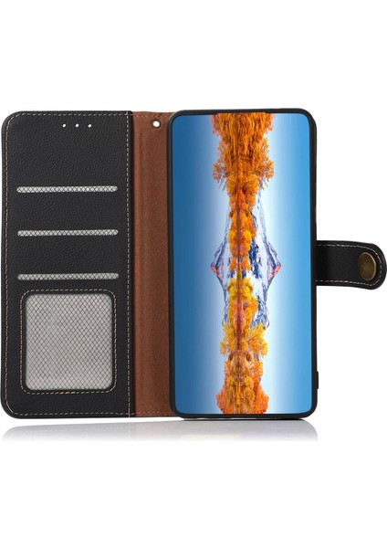 Xiaomi Redmi Note 13 Pro 4g Kılıf Hakiki Inek Deri + Tpu Standlı Telefon Kapağı-Siyah (Yurt Dışından) fırsatları
