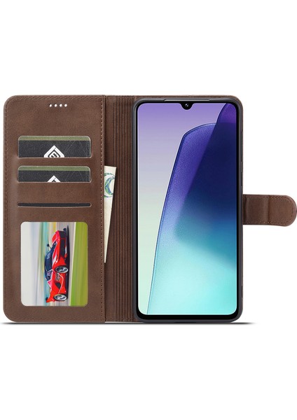 Xiaomi Redmi 14C 4g Kılıf Buzağı Dokusu Pu Deri Standı Cüzdan Telefon Kapağı-Kahverengi (Yurt Dışından) fiyatları