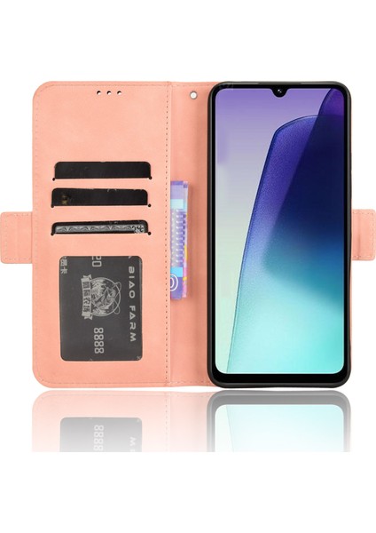 Xiaomi Redmi 14C 4g Deri Kılıf Telefon Cüzdan Kapağı Çoklu Kart Yuvaları Ile-Pembe (Yurt Dışından) modelleri