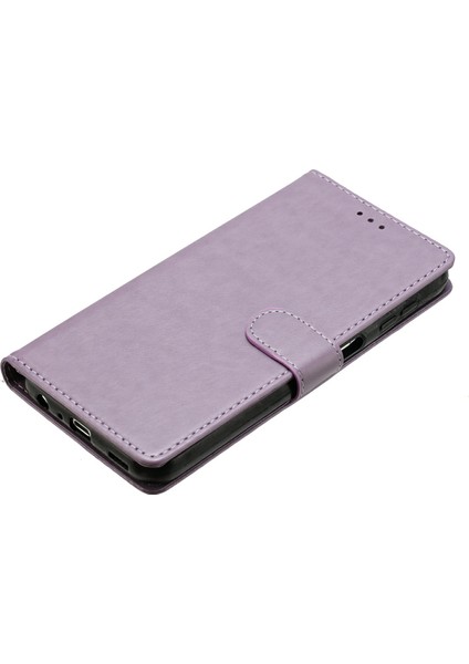 Xiaomi Redmi Note 13 Pro 5g Deri Telefon Kılıfı Cüzdan Standı Kapağı ile Kullanışlı Kayış-Mor (Yurt Dışından)