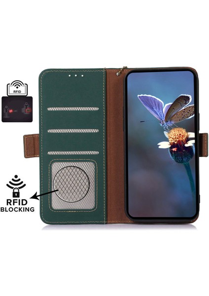 Xiaomi Redmi K70E 5g Telefon Kılıfı Standı Rfıd Engelleme Kapağı-Yeşil (Yurt Dışından) fiyatları