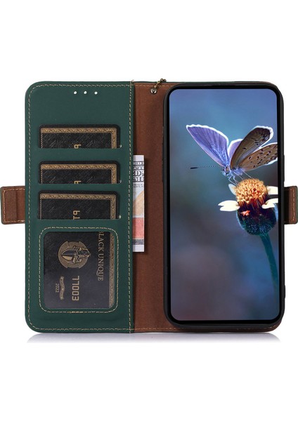 Xiaomi Redmi K70E 5g Telefon Kılıfı Standı Rfıd Engelleme Kapağı-Yeşil (Yurt Dışından) modelleri