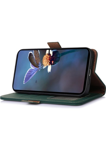 Xiaomi Redmi K70E 5g Telefon Kılıfı Standı Rfıd Engelleme Kapağı-Yeşil (Yurt Dışından) fırsatları