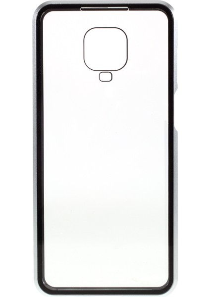 Xiaomi Redmi Note 9s Max-Gümüş Için Metal + Temperli Cam Çıkarılabilir 2'si 1 Arada Kabuk (Yurt Dışından)