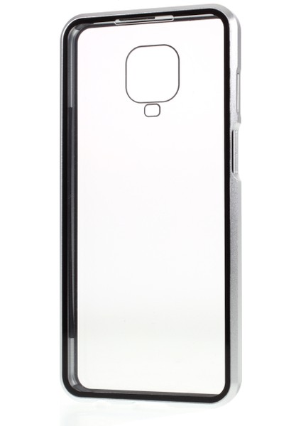 Xiaomi Redmi Note 9s Max-Gümüş Için Metal + Temperli Cam Çıkarılabilir 2'si 1 Arada Kabuk (Yurt Dışından)