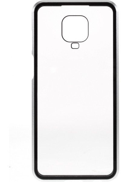 Xiaomi Redmi Note 9s Max-Gümüş Için Metal + Temperli Cam Çıkarılabilir 2'si 1 Arada Kabuk (Yurt Dışından)