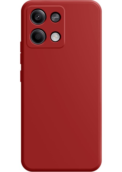 Xiaomi Poco X6 5g Darbeye Dayanıklı Kılıf Tpu Telefon Kapağı Düz ​​kenarlı-Kamelya Kırmızısı (Yurt Dışından)
