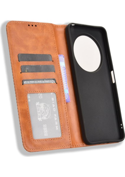 Xiaomi Redmi 14C 4g Deri Kılıf Cüzdan Standı Retro Doku Telefon Kapağı-Kahverengi (Yurt Dışından) indirimleri