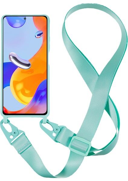 Xiaomi Redmi Note 11 Pro 4g(Mediatek) Tpu Kapaklı Mat Telefon Kılıfı, Geniş Kordon-Nane Yeşili Için (Yurt Dışından) fiyatları