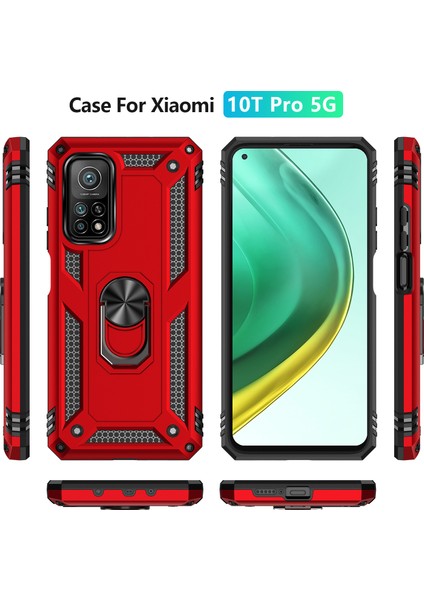 Xiaomi Mi 10T Pro 5g/mi 10T 5g Kickstand Telefon Kapağı Için Armor Anti-Fall Hibrit Pc+Tpu Kabuk (Yurt Dışından)