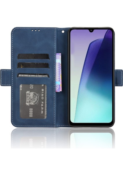 Xiaomi Redmi 14C 4g Deri Kılıf Telefon Cüzdan Kapağı Çoklu Kart Yuvaları-Mavi Için (Yurt Dışından) fırsatları