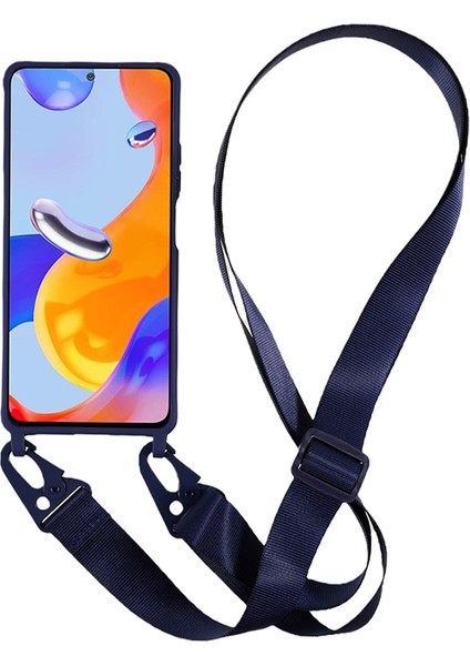 Xiaomi Redmi Note 11 Pro 4g(Mediatek) Tpu Kapak Mat Telefon Kılıfı, Geniş Kordonlu-Koyu Mavi (Yurt Dışından) fiyatları