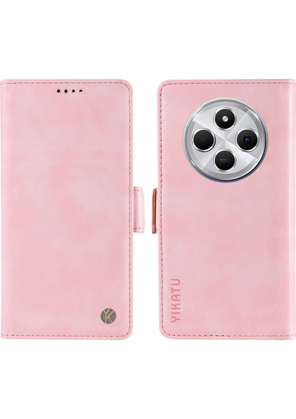 Xiaomi Redmi Için 14C 4g Kılıf Yan Toka Pu Deri Telefon Kapağı Litchi Doku-Pembe (Yurt Dışından)
