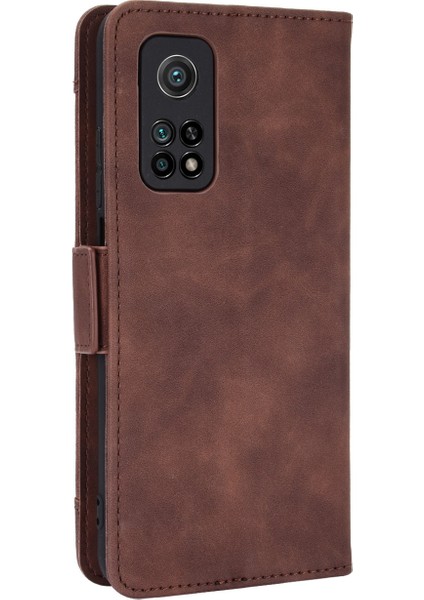 Xiaomi Redmi K30S-BROWN Için Çoklu Kart Yuvaları Deri Cüzdan Telefon Kılıfı (Yurt Dışından) fırsatları