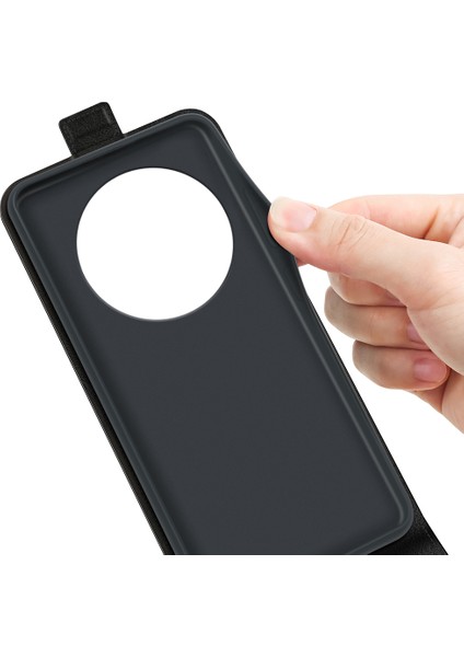 Xiaomi Redmi 14C 4g Kılıf Kart Yuvaları ile Dikey Çevirme Deri Telefon Kapağı-Siyah (Yurt Dışından) fırsatları