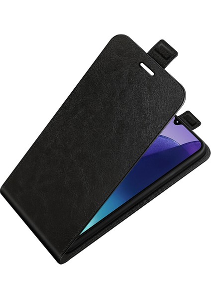 Xiaomi Redmi 14C 4g Kılıf Kart Yuvaları ile Dikey Çevirme Deri Telefon Kapağı-Siyah (Yurt Dışından) indirimleri