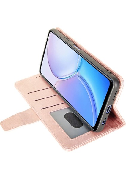 Xiaomi Redmi 14C 4g Cüzdan Telefon Kılıfı Buzağı Doku Standı Deri Kapak-Pembe (Yurt Dışından) modelleri