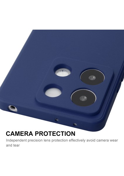 Xiaomi Xiaomi Poco X6 5g Silikon Kılıf Düz Kenar Telefon Kapağı + 9h Cam Koruyucu-Koyu Mavi Için (Yurt Dışından) indirimleri