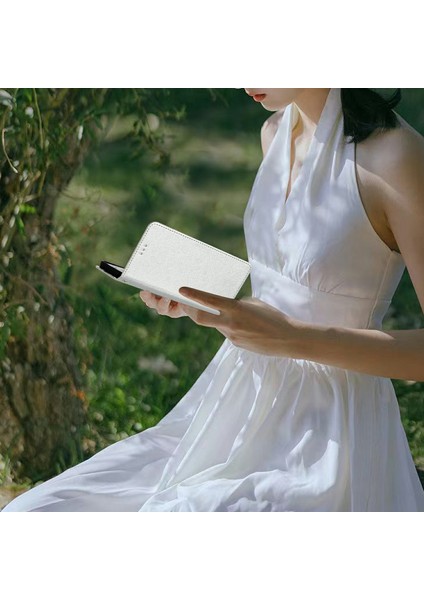 Xiaomi Redmi Için 14C 4g Cüzdan Kılıf Deri Folyo Telefon Kapağı Manyetik Toka-Gümüş (Yurt Dışından) indirimleri