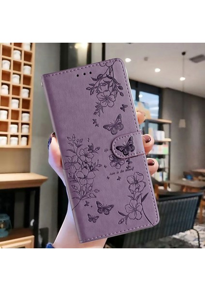 Xiaomi Redmi Için 14C 4g Cüzdan Telefon Kılıfı Çiçek Baskı Deri Kapak Çevirin-Mor (Yurt Dışından) indirimleri