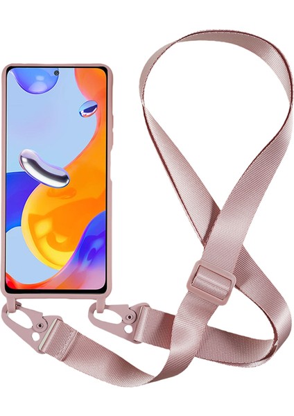Xiaomi Redmi Note 11 Pro 4g(Mediatek) Tpu Kapak Mat Telefon Kılıfı, Geniş Kordonlu-Koyu Pembe (Yurt Dışından) fiyatları