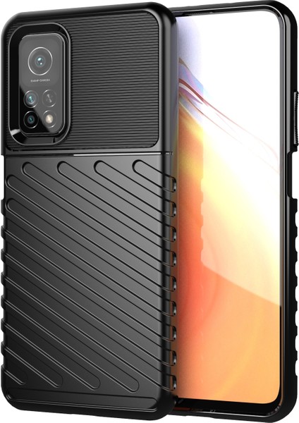 Xiaomi Mi 10T 5G/10T Pro 5g-Siyah Için Thunder Serisi Twill Texture Yumuşak Tpu Kapak (Yurt Dışından)