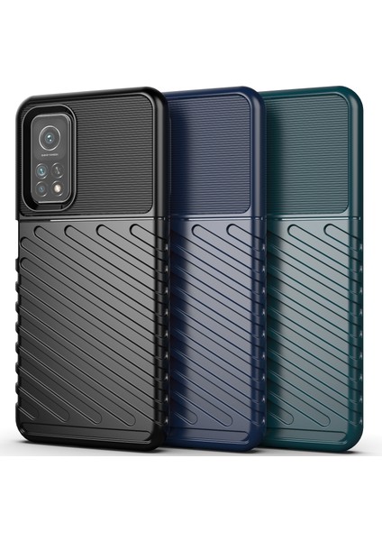 Xiaomi Mi 10T 5G/10T Pro 5g-Siyah Için Thunder Serisi Twill Texture Yumuşak Tpu Kapak (Yurt Dışından)