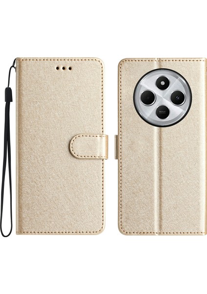 Xiaomi Redmi Için 14C 4g Cüzdan Kılıf Deri Folyo Telefon Kapağı Manyetik Toka-Altın (Yurt Dışından)