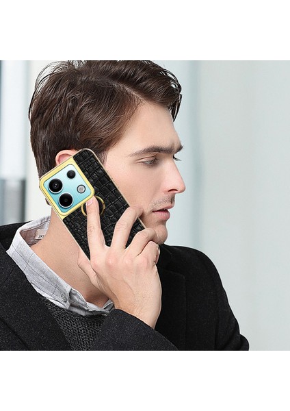 Xiaomi Redmi Note 13 Pro 5g Cep Telefonu Kılıfı Timsah Dokulu Deri + Halkalı Tpu Kapak Kickstand-Yeşil (Yurt Dışından) modelleri