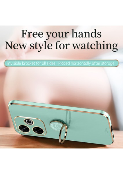 Xiaomi Redmi 13 5g/4g Kılıf Halkası Kickstand Galvanik Tpu Telefon Kapağı-Mor Için (Yurt Dışından) modelleri