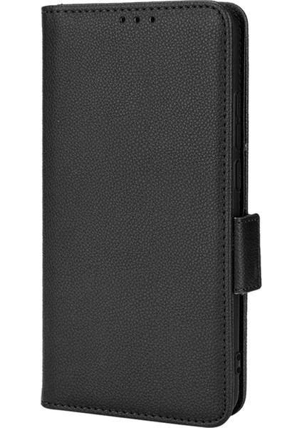 Xiaomi Redmi 9A Litchi Doku Çizilmeye Dayanıklı Pu Deri Cüzdan Telefon Kılıfı Için Stand-Siyah (Yurt Dışından) fiyatları