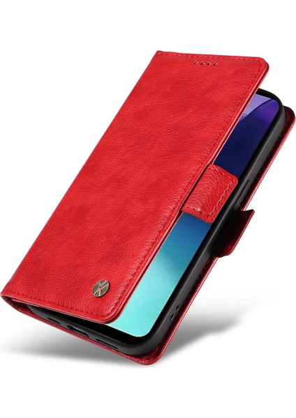 Xiaomi Redmi Için 14C 4g Kılıf Yan Toka Pu Deri Telefon Kapağı Litchi Doku-Kırmızı (Yurt Dışından) indirimleri