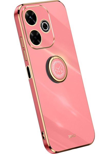 Xiaomi Redmi 13 5g/4g Kılıf Halkası Kickstand Galvanik Tpu Telefon Kapağı-Kırmızı (Yurt Dışından)