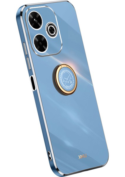 Xiaomi Redmi 13 5g/4g Kılıf Halkası Kickstand Galvanik Tpu Telefon Kapağı-Mavi Için (Yurt Dışından)