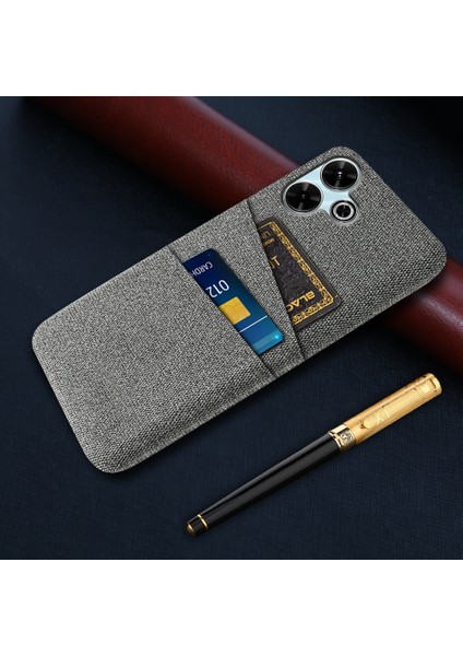 Xiaomi Redmi 13 4g Kılıf Bezi + Çift Kart Yuvalı Sert Pc Telefon Kapağı-Gri (Yurt Dışından) indirimleri