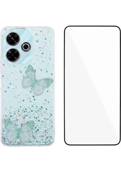 Xiaomi Redmi 13 Için 5g/4g Kılıf Ekran Filmi Tpu Telefon Kapağı Pvc Epoksi-Yeşil (Yurt Dışından)