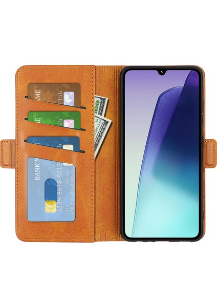 Xiaomi Redmi 14C 4g Standlı Kılıf Buzağı Dokulu Deri Cüzdan Telefon Kapağı-Sarı (Yurt Dışından) modelleri