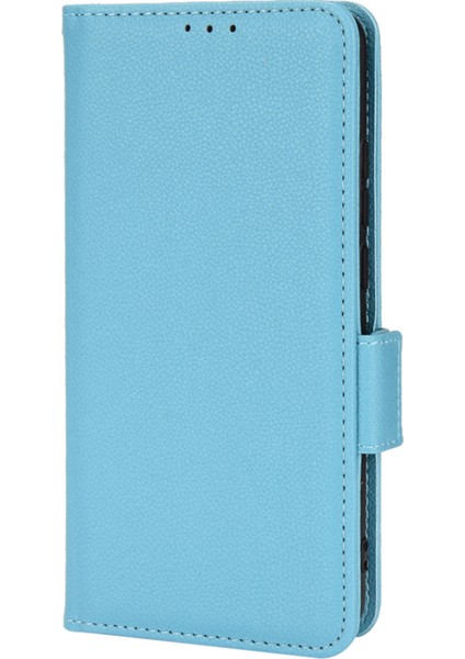 Xiaomi Redmi 9A Litchi Doku Çizilmeye Dayanıklı Pu Deri Cüzdan Telefon Kılıfı Stand-Bebek Mavisi Için (Yurt Dışından) fiyatları